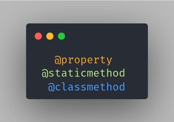 Implementing @property, @staticmethod and @classmethod from scratch
